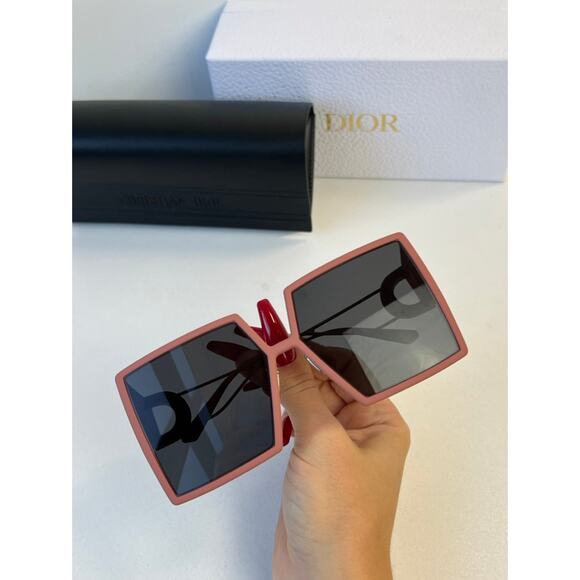 NEW Dior 30Montaigne SU Dusty Pink Oversized Square Sunglasses - Picture 3 of 7